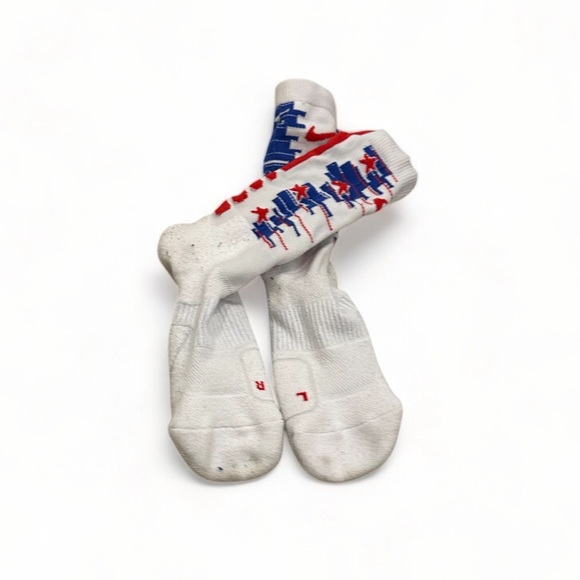 Nike Elite July 4th Basketball Crew Socks Red, White Blue MEDIUM (6-8) - Picture 2 of 6